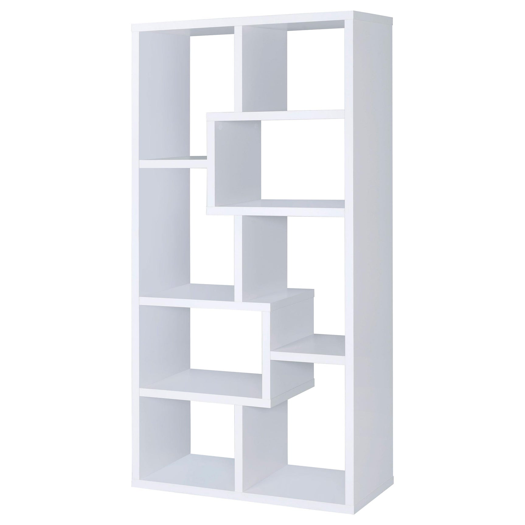 Theo White 71-inch 7-shelf Bookshelf - Ornate Home