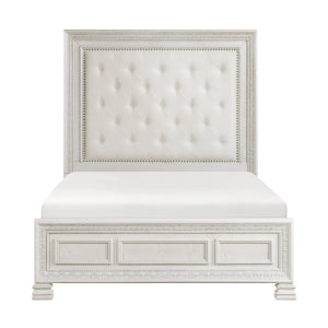 Theodora White Eastern King Bed - Ornate Home