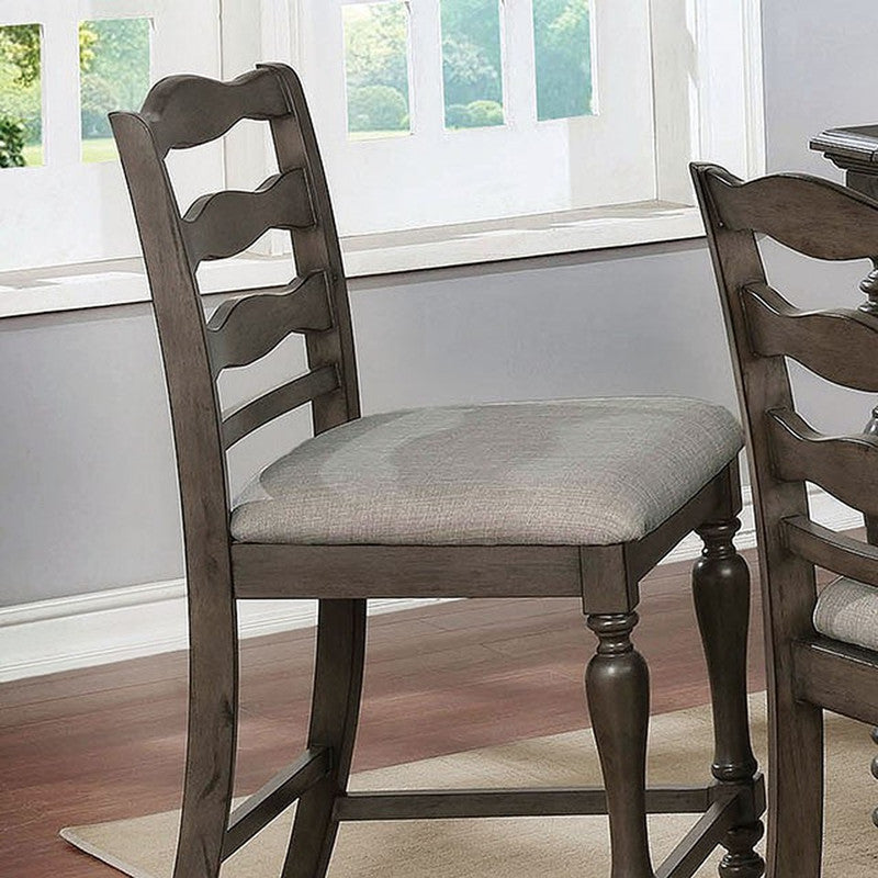 Theresa Gray/Light Gray Counter Height Chair (Set of 2) - Ornate Home