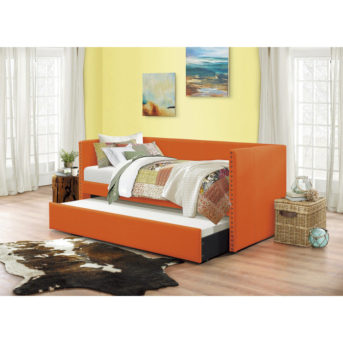 Therese Orange Daybed with Trundle - Ornate Home