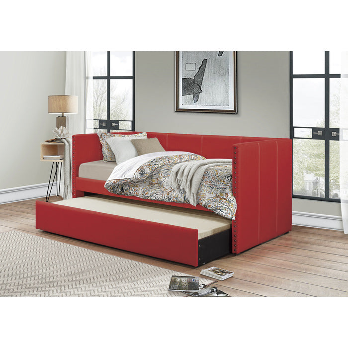 Therese Red Daybed with Trundle - Ornate Home