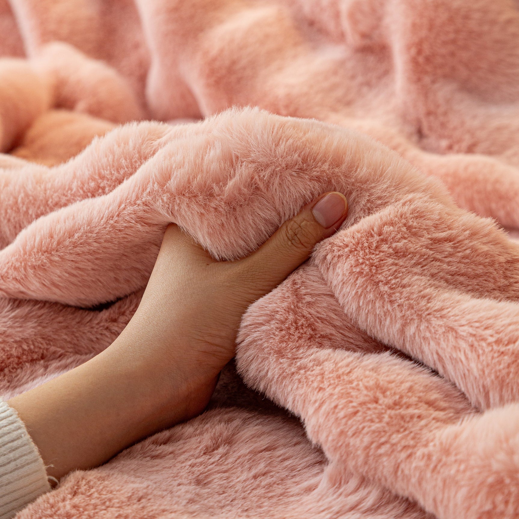 Thick Faux Fur Sofa Cover Fluffy Plush Warm Sofa Slipcover Furniture Protector for Couch Bed - Ornate Home