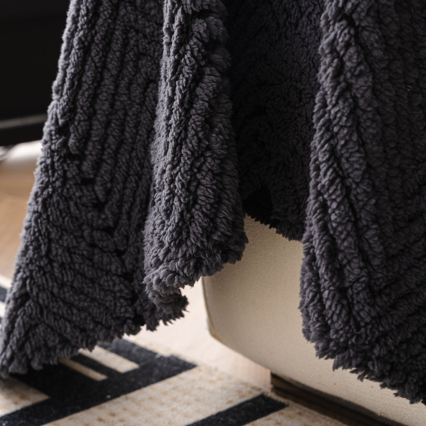 Thick Plush Sofa Cover Throw for Couch, 3D Textured Herringbone Washable Slipcover - Ornate Home