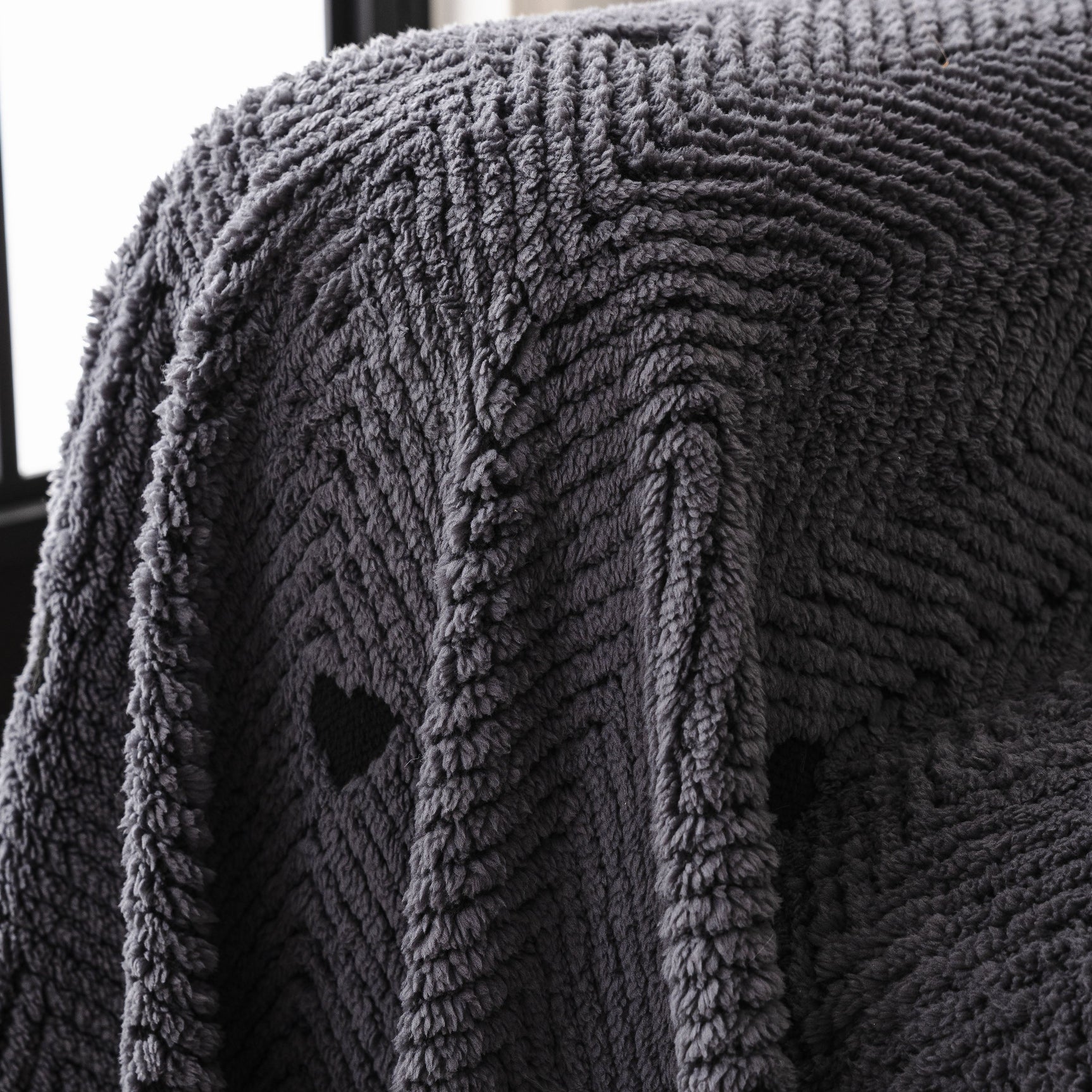Thick Plush Sofa Cover Throw for Couch, 3D Textured Herringbone Washable Slipcover - Ornate Home