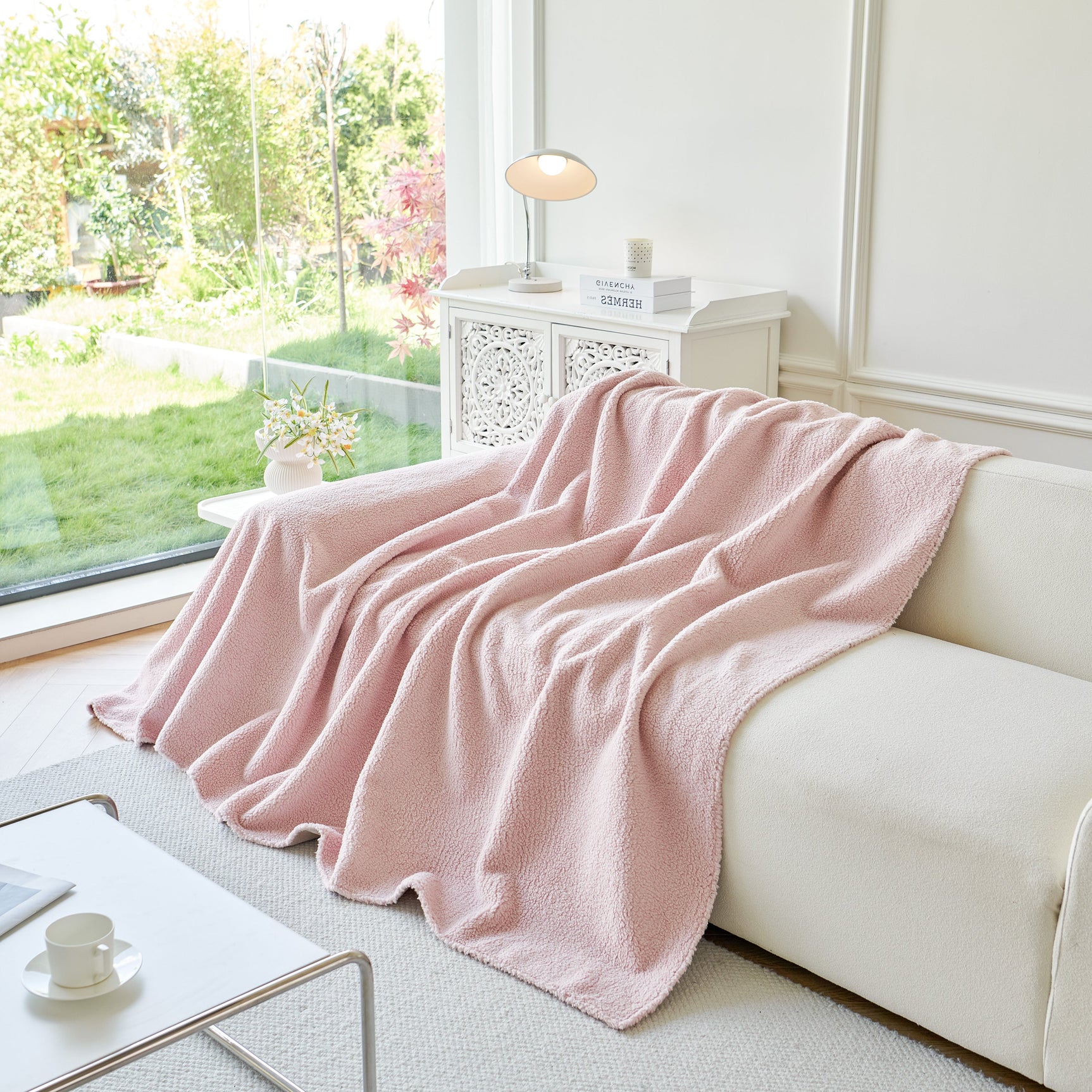Thick Sherpa Fleece Sofa Protector Cover Stylish Durable Slipcovers for Couches and Chairs - Ornate Home