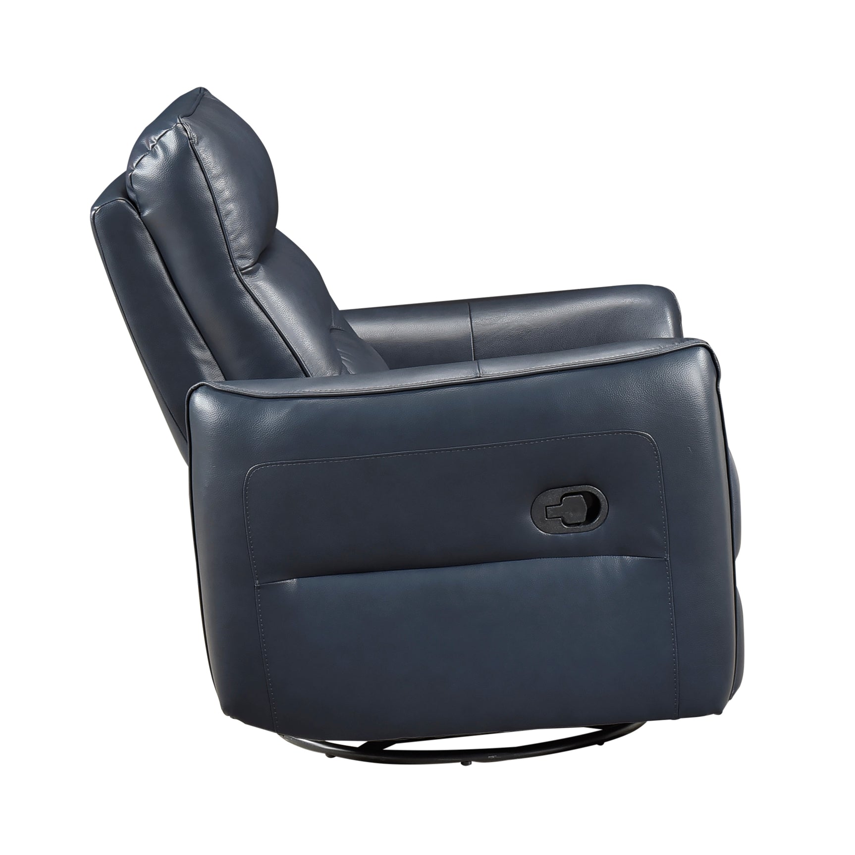Thomas Dark Blue Swivel Glider Reclining Chair - Ornate Home