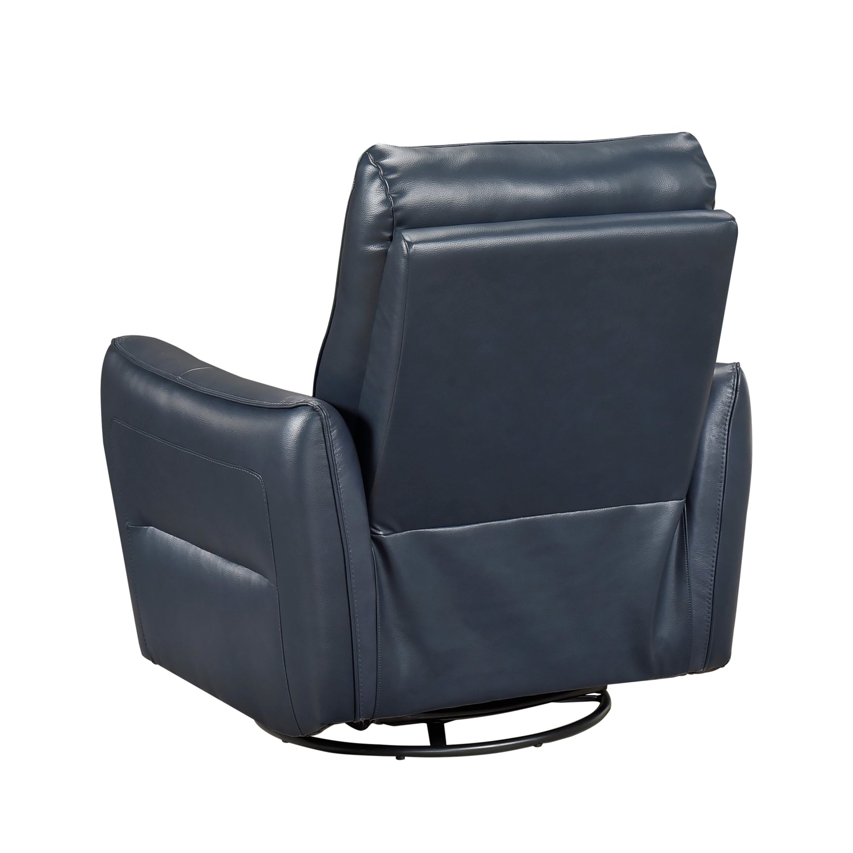 Thomas Dark Blue Swivel Glider Reclining Chair - Ornate Home