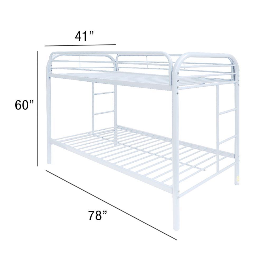 Thomas White Bunk Bed (Twin/Twin) - Ornate Home