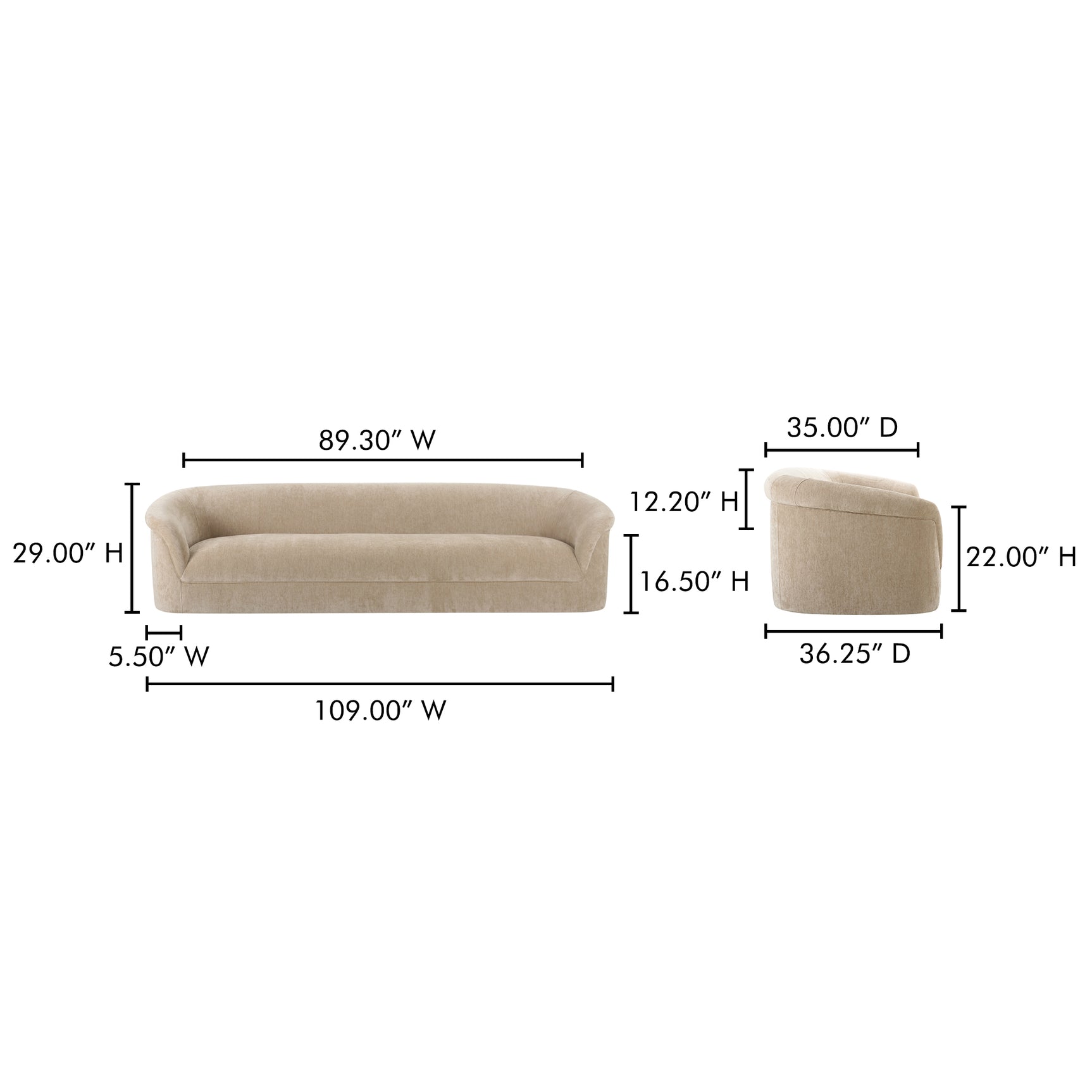 Thora Beige Sofa - Ornate Home