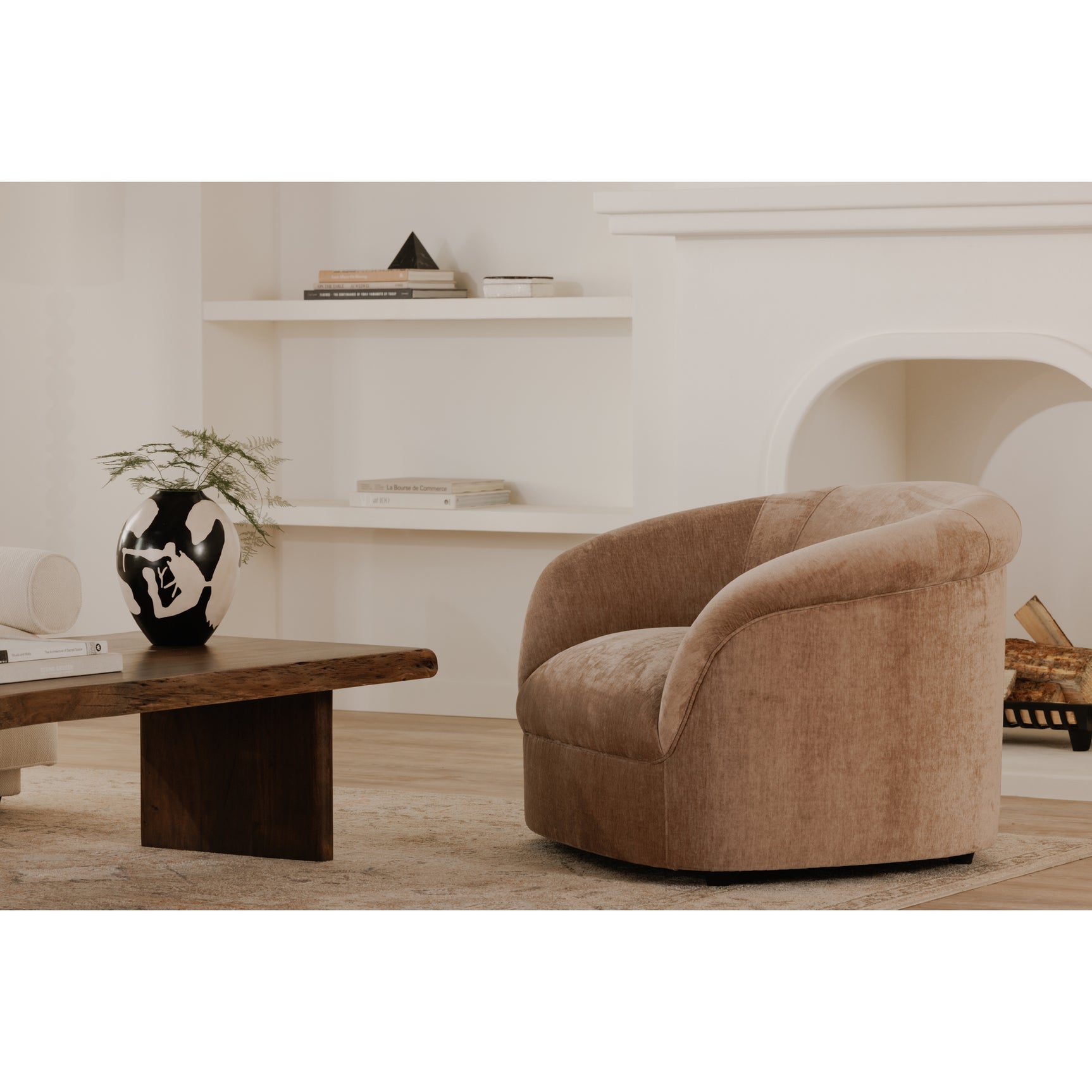 Thora Blush Lounge Chair - Ornate Home