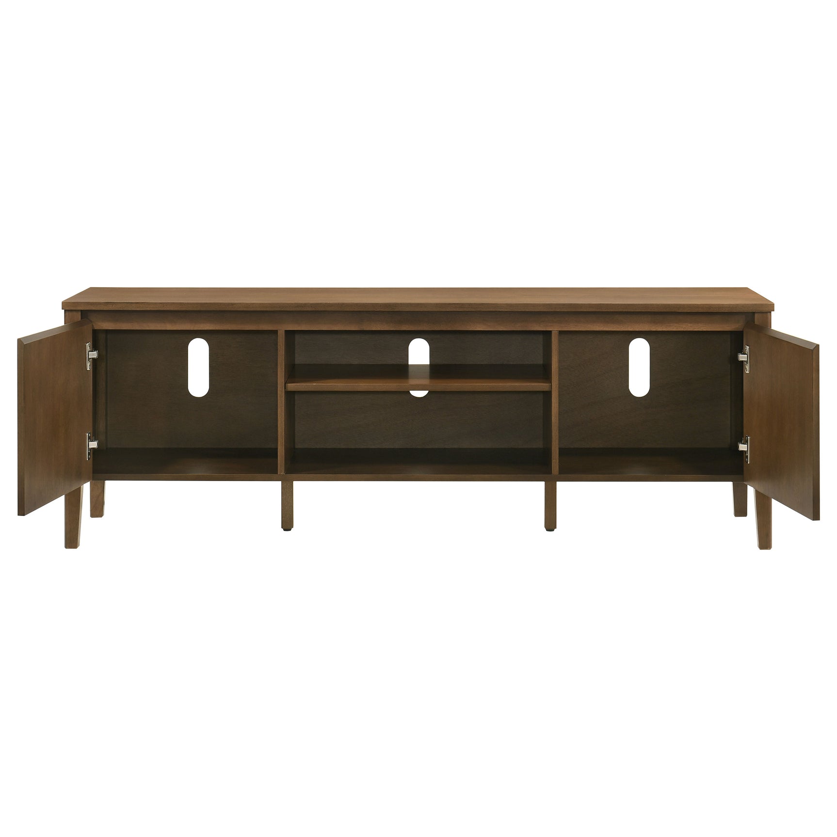 Thori Dark Brown 63-inch 2-door TV Stand Media Console - Ornate Home