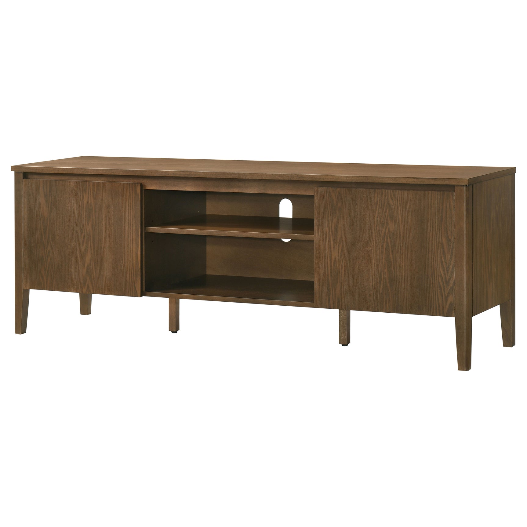 Thori Dark Brown 63-inch 2-door TV Stand Media Console - Ornate Home