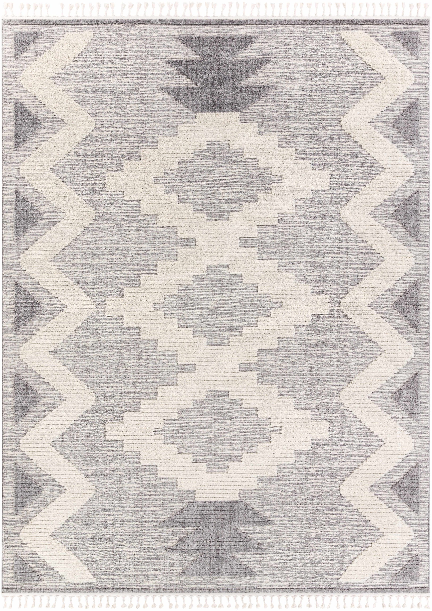 Thornburg High/Low Pile Rug with Tassels - Clearance - Ornate Home