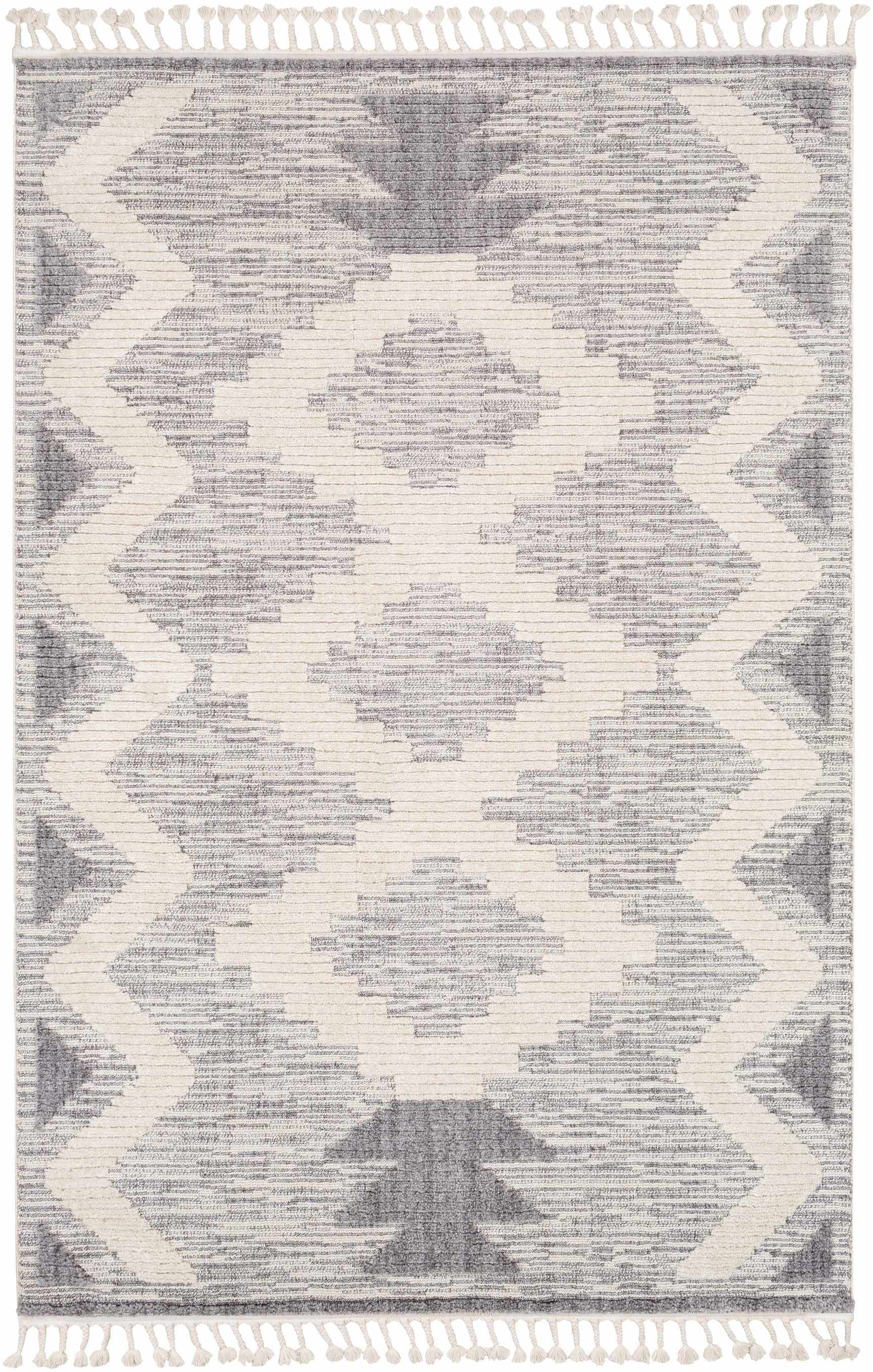 Thornburg High/Low Pile Rug with Tassels - Clearance - Ornate Home