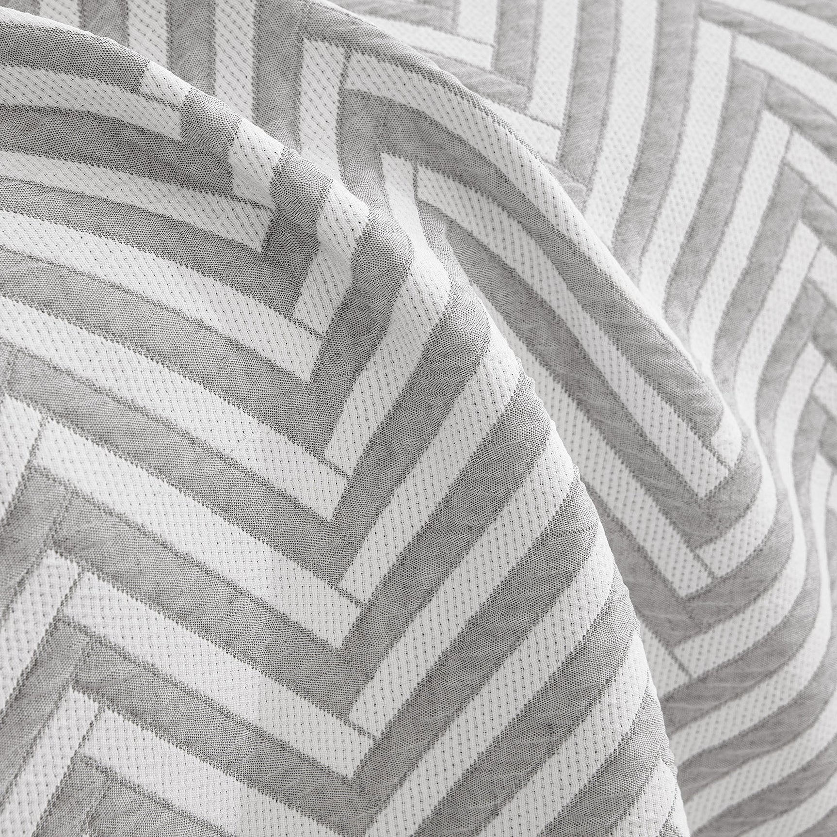 Three Layer Woven Soft Breathable Sofa Cover Blanket, Textured Chevron Couch Cover - Ornate Home