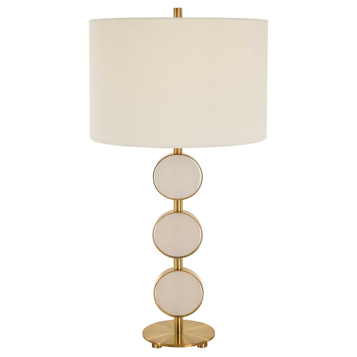 Three Rings Brass Contemporary Table Lamp - Ornate Home