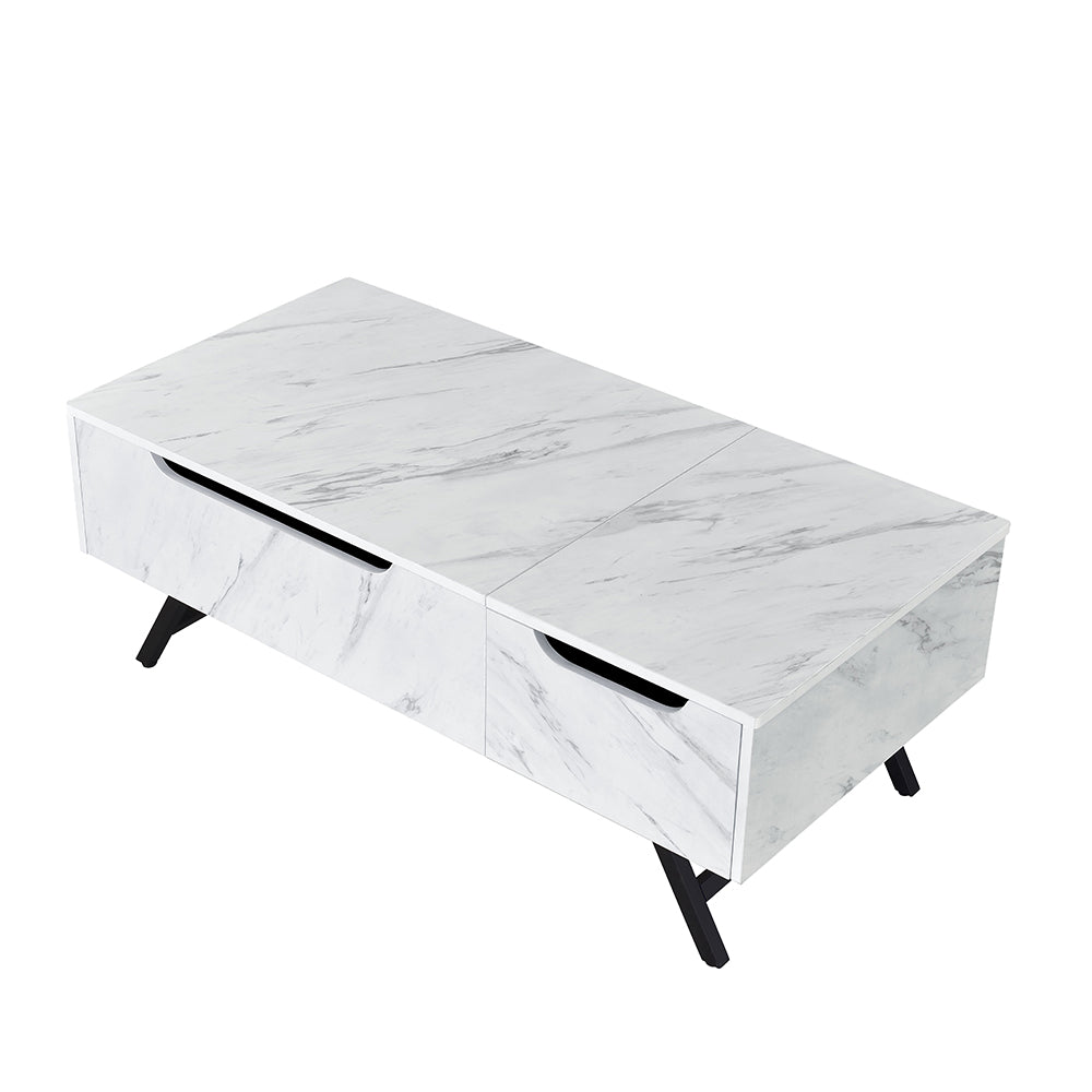 Throm White Coffee Table w/ Lift Top & Storage - Ornate Home
