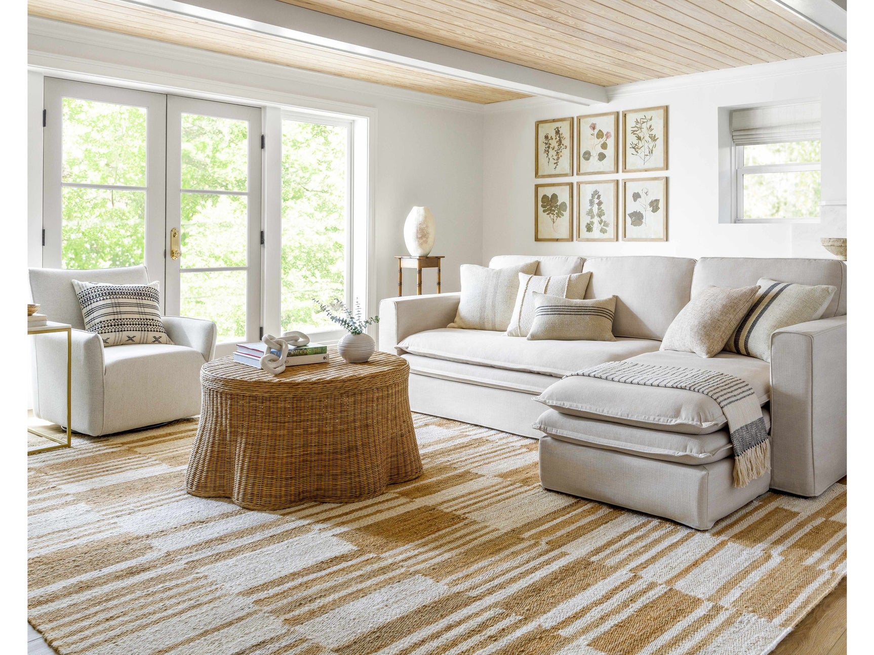 Thyra Broken-Striped Jute Rug - Ornate Home