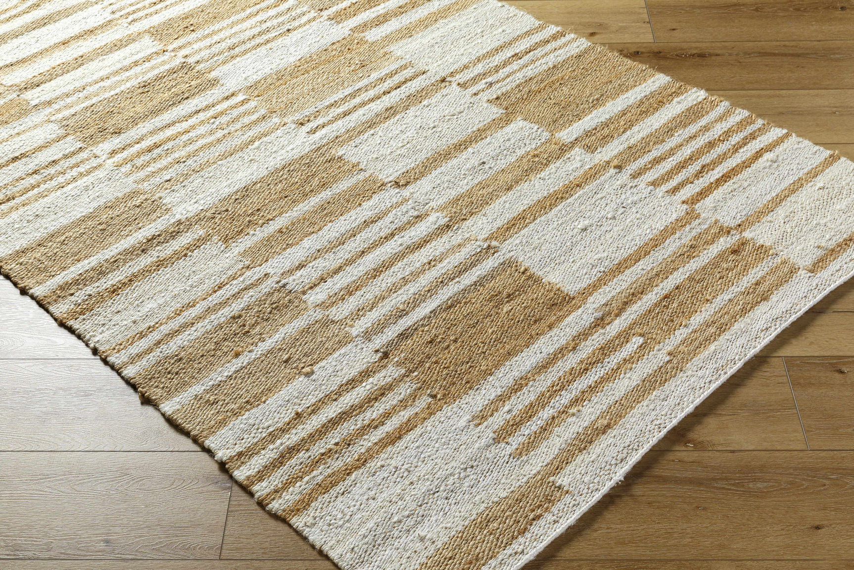 Thyra Broken-Striped Jute Rug - Ornate Home
