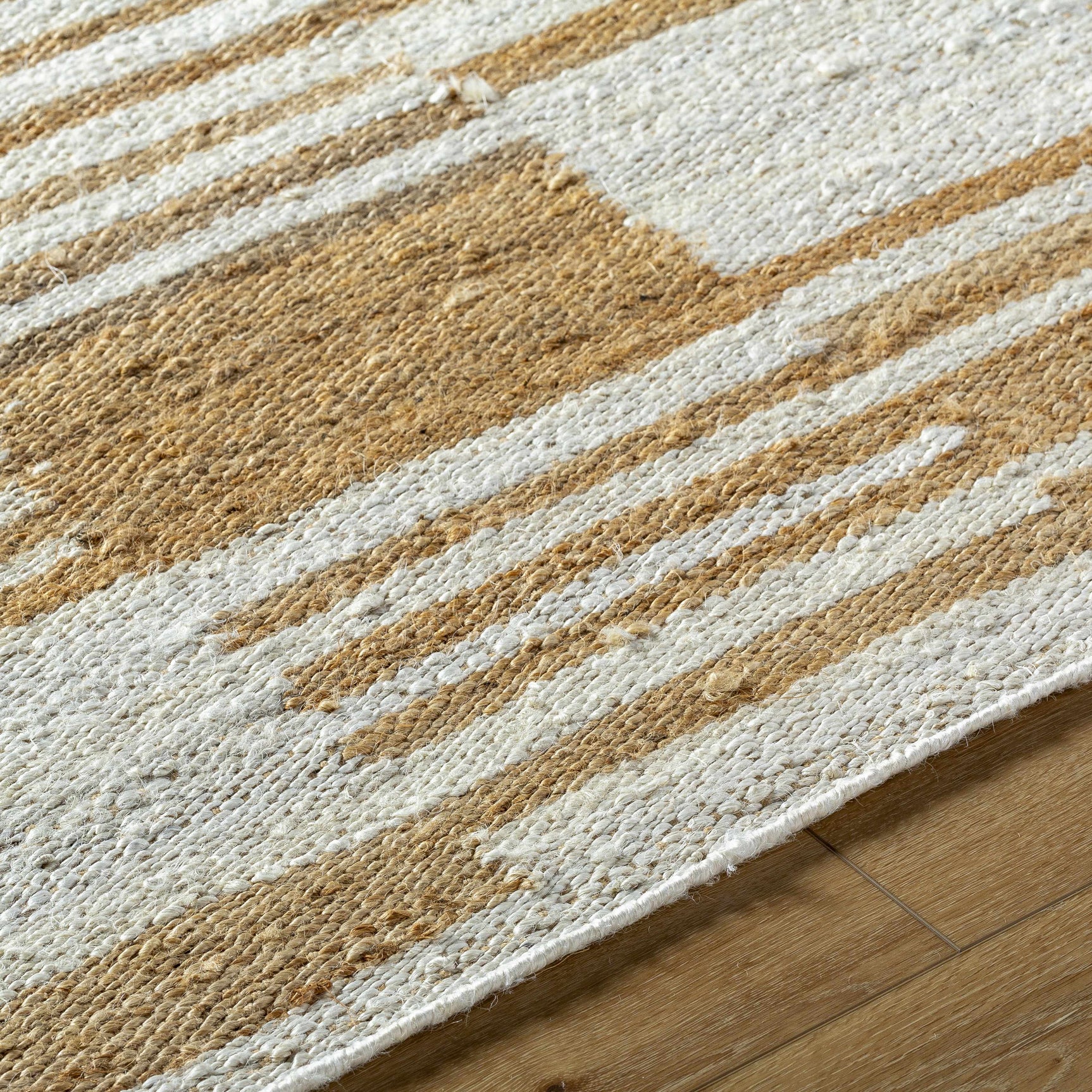 Thyra Broken-Striped Jute Rug - Ornate Home