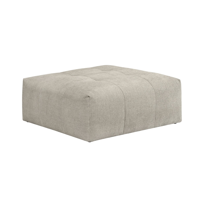 Tidal Beige Ottoman With Caster - Ornate Home