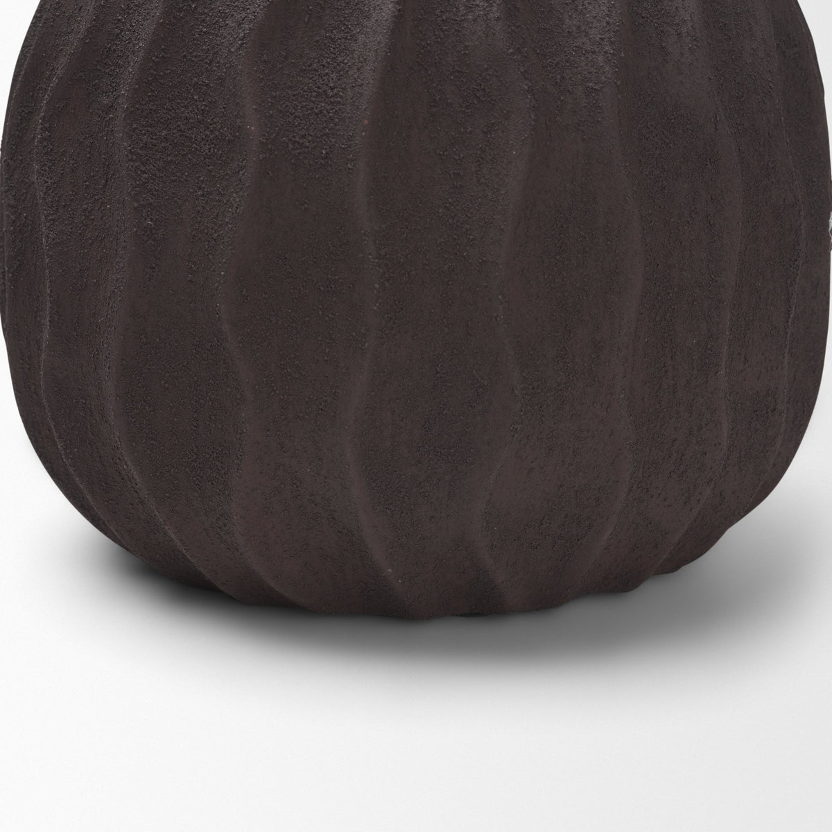 Tidal Brown Medium Ceramic Rippled Decorative Vase - Ornate Home