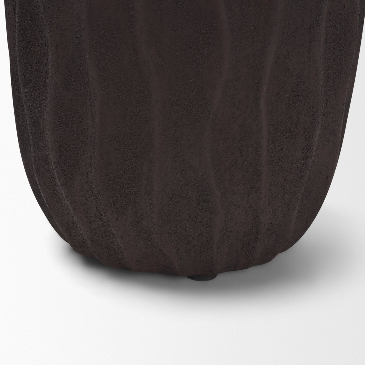 Tidal Brown Tall Ceramic Rippled Decorative Vase - Ornate Home