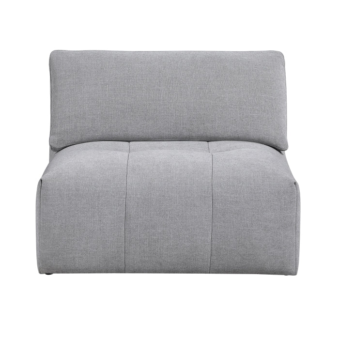 Tidal Gray Armless Chair - Ornate Home