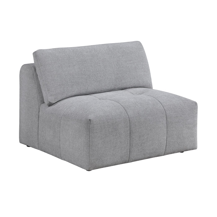 Tidal Gray Armless Chair - Ornate Home