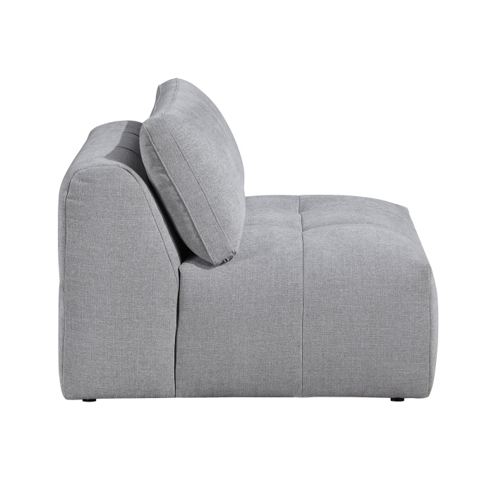 Tidal Gray Armless Chair - Ornate Home