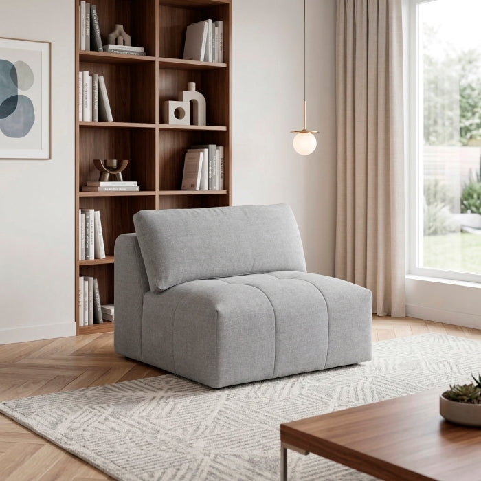 Tidal Gray Armless Chair - Ornate Home