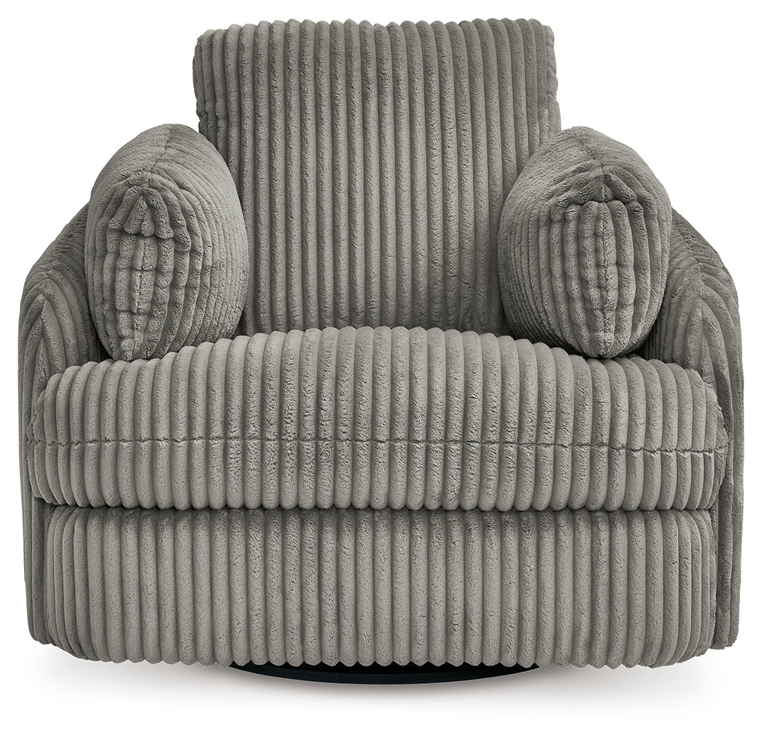 Lindyn Fog Swivel Glider Recliner (Online Special Price) - Ornate Home
