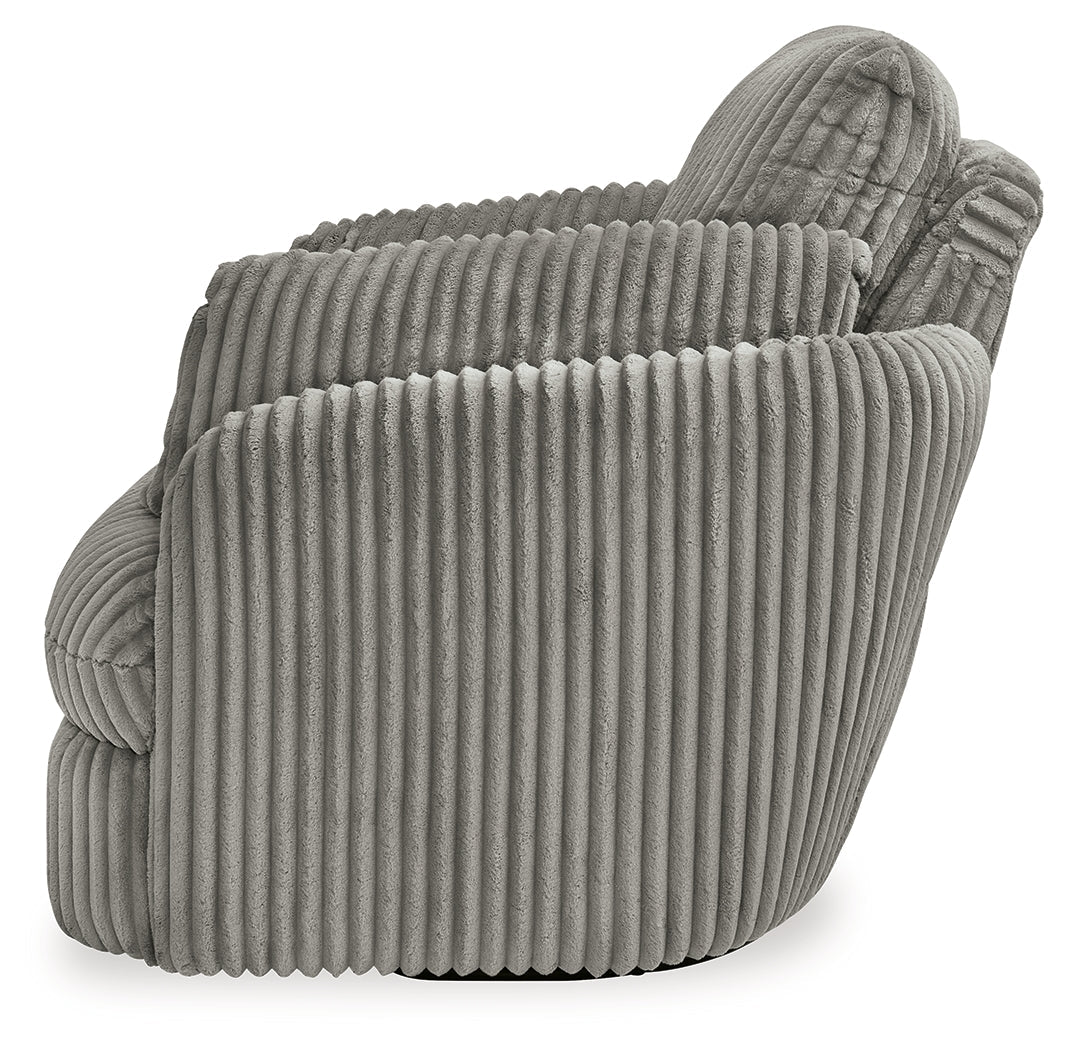 Lindyn Fog Swivel Glider Recliner (Online Special Price) - Ornate Home
