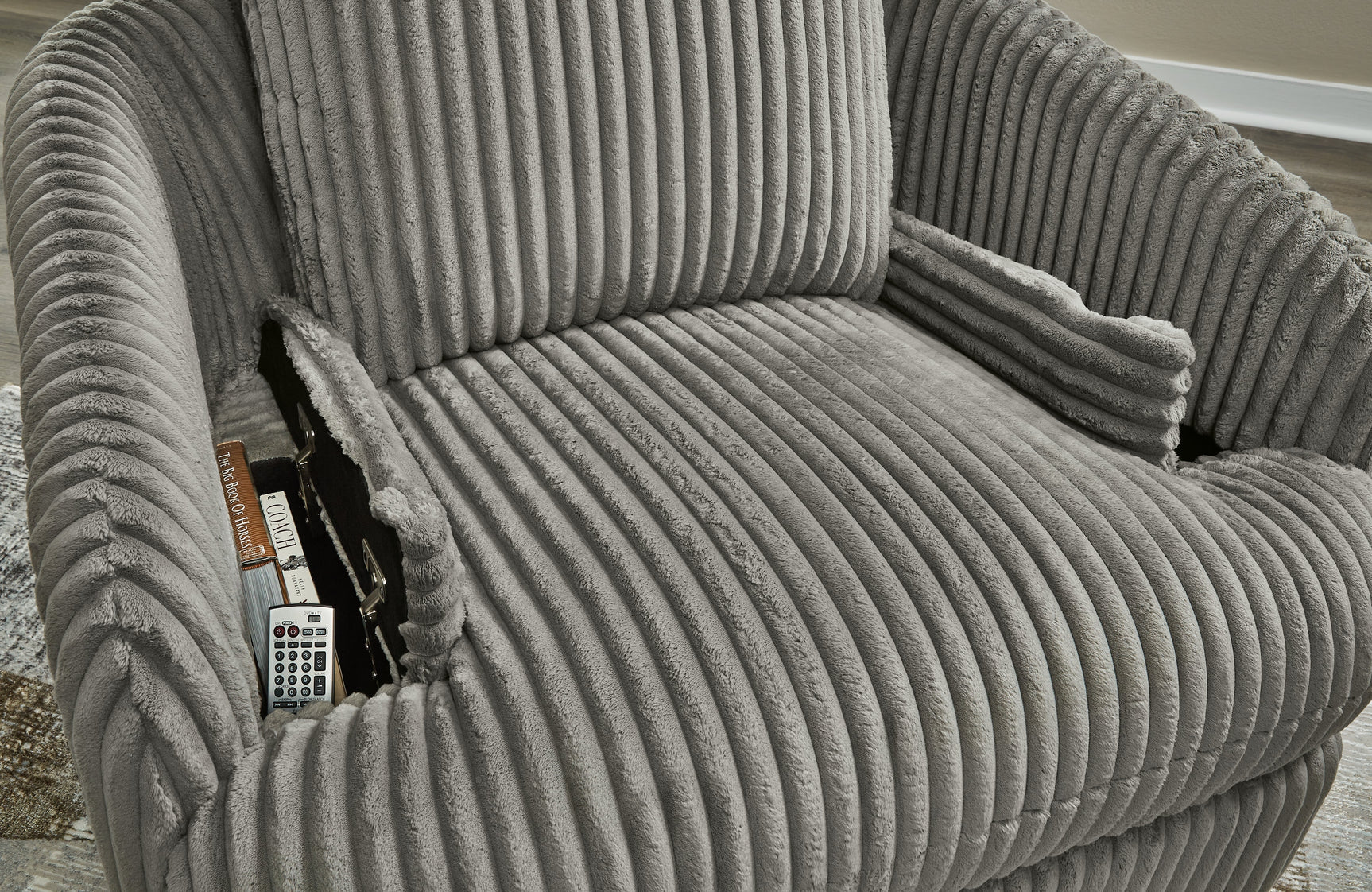 Tie-Breaker Fog Swivel Glider Recliner - Ornate Home