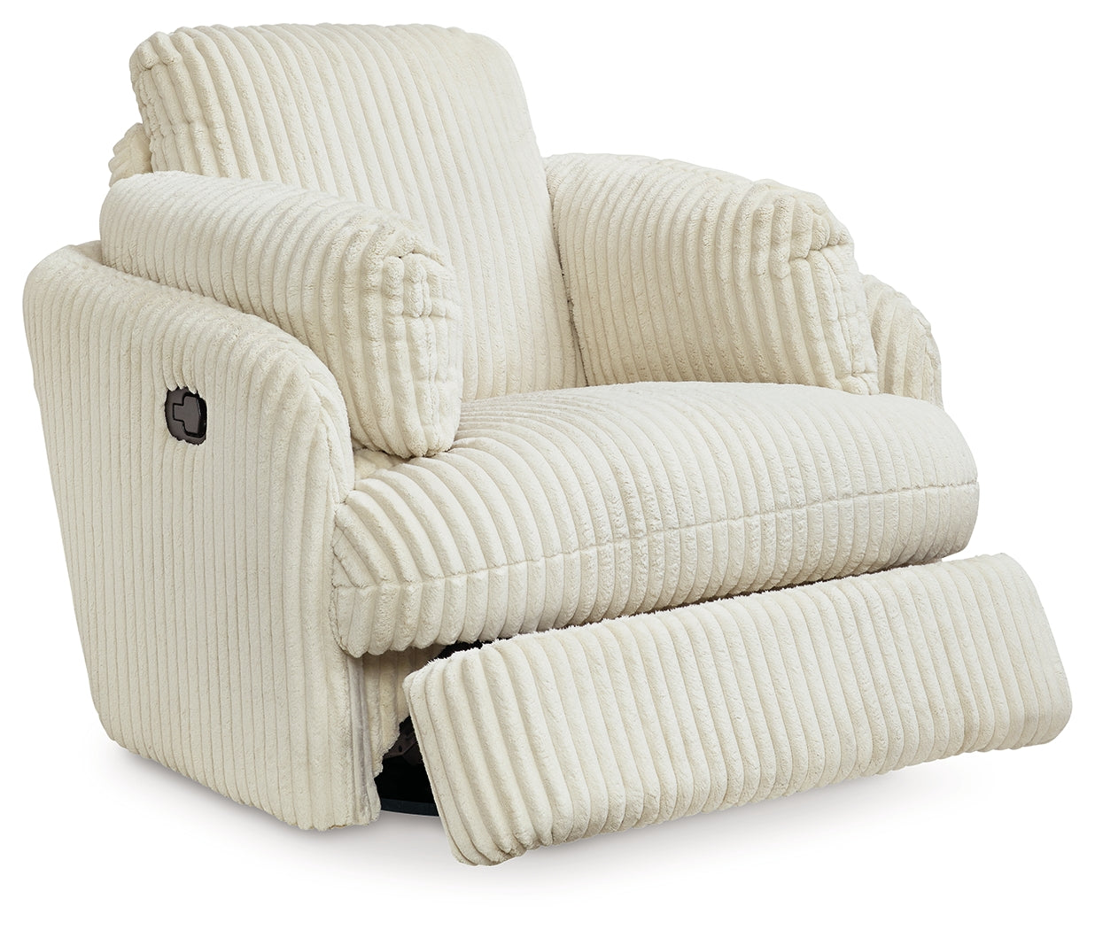 Tie-Breaker Ivory Swivel Glider Recliner - Ornate Home