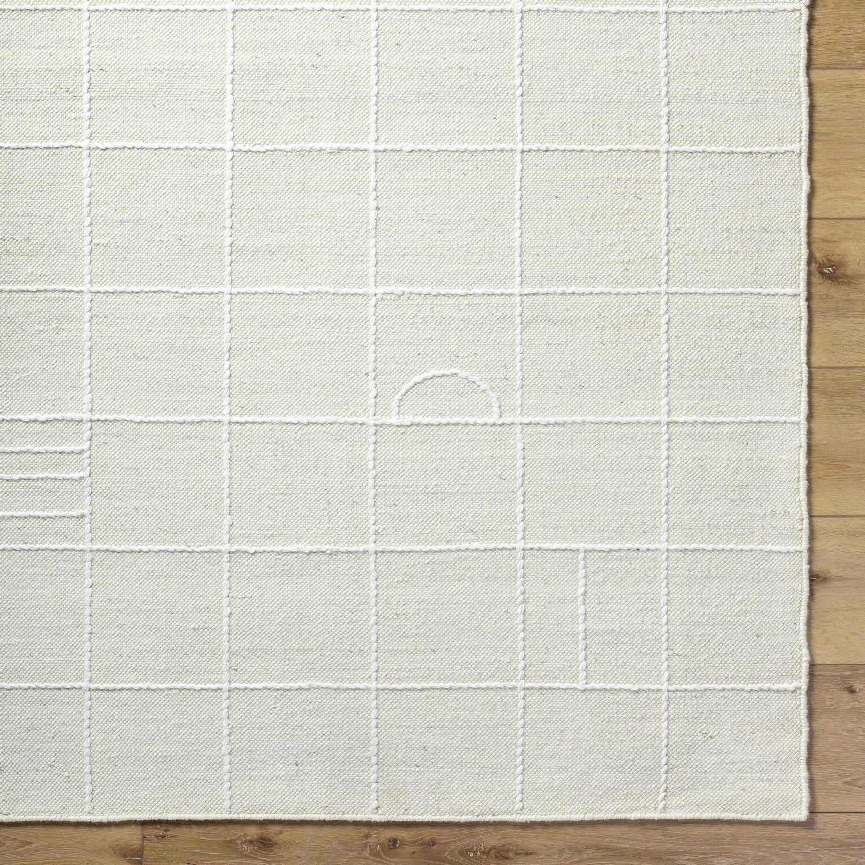 Tieve Off White Checkered Area Rug - Clearance - Ornate Home