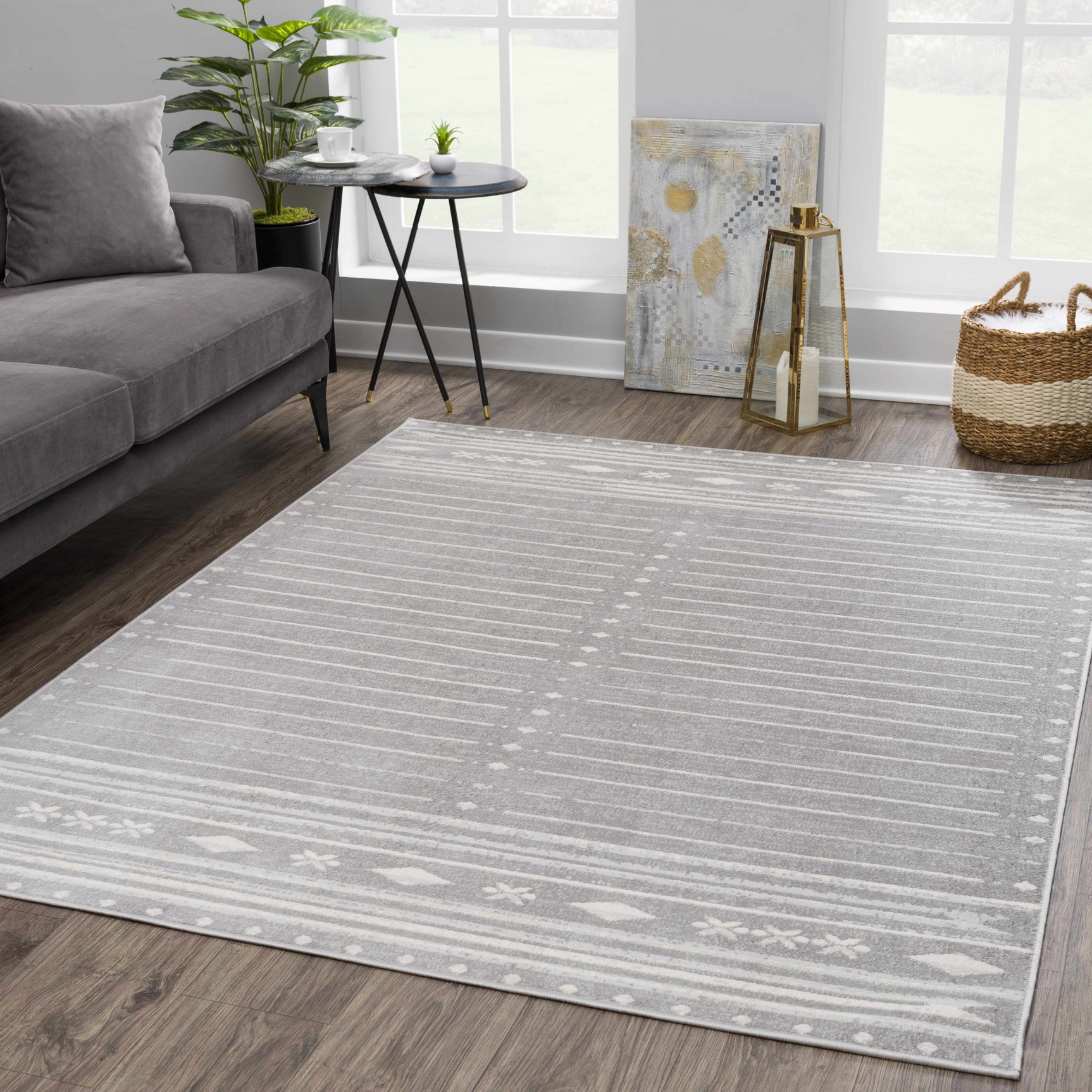 Tigri Aztec Ivory & Gray 2324 Area Rug - Clearance - Ornate Home