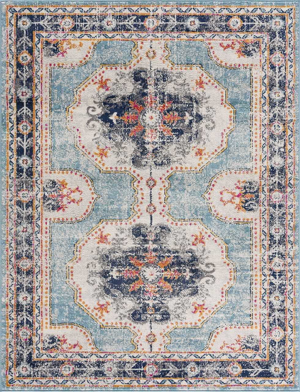 Tigried Turquoise 2308 Area Rug - Clearance - Ornate Home