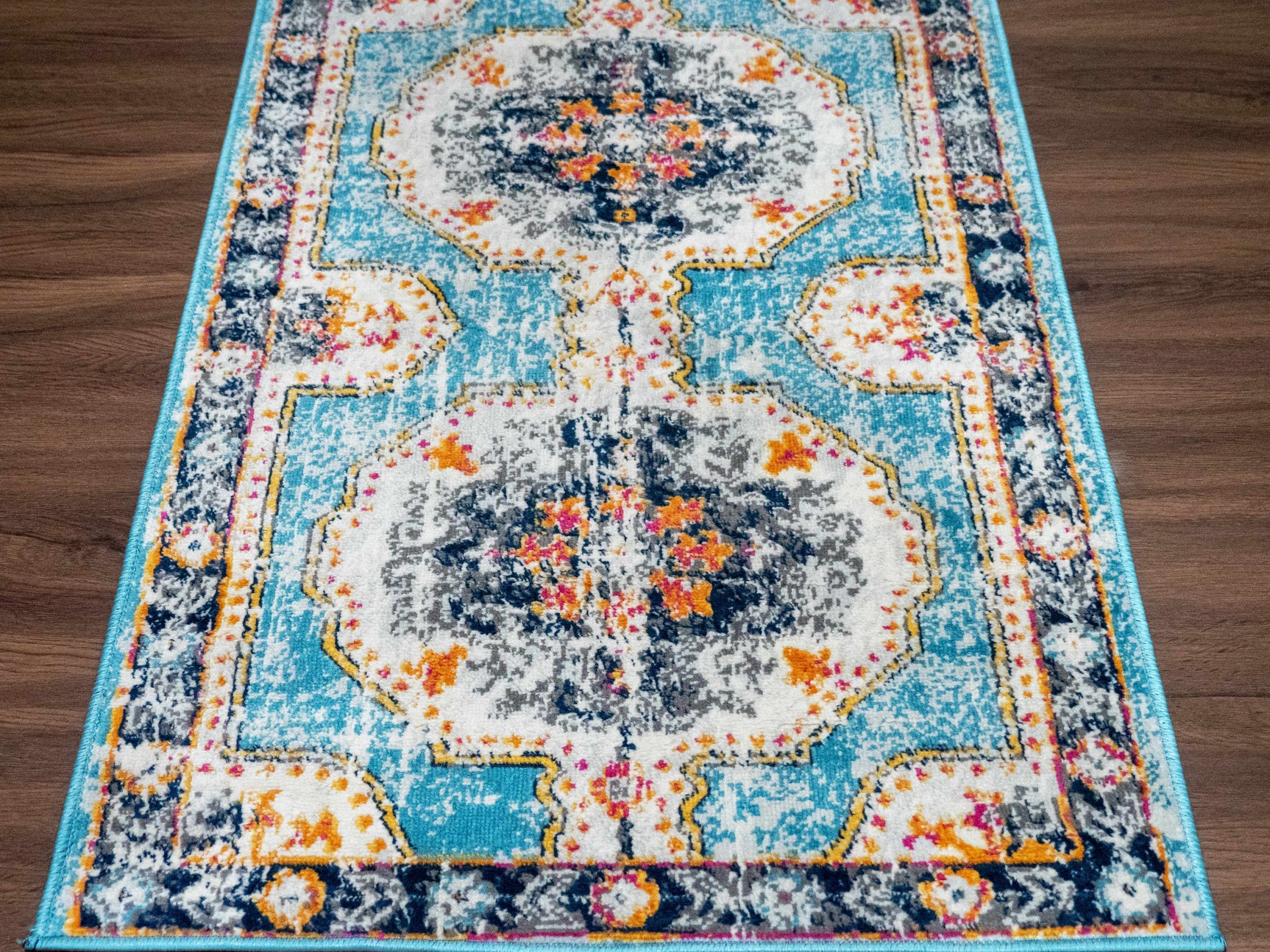 Tigried Turquoise 2308 Area Rug - Clearance - Ornate Home