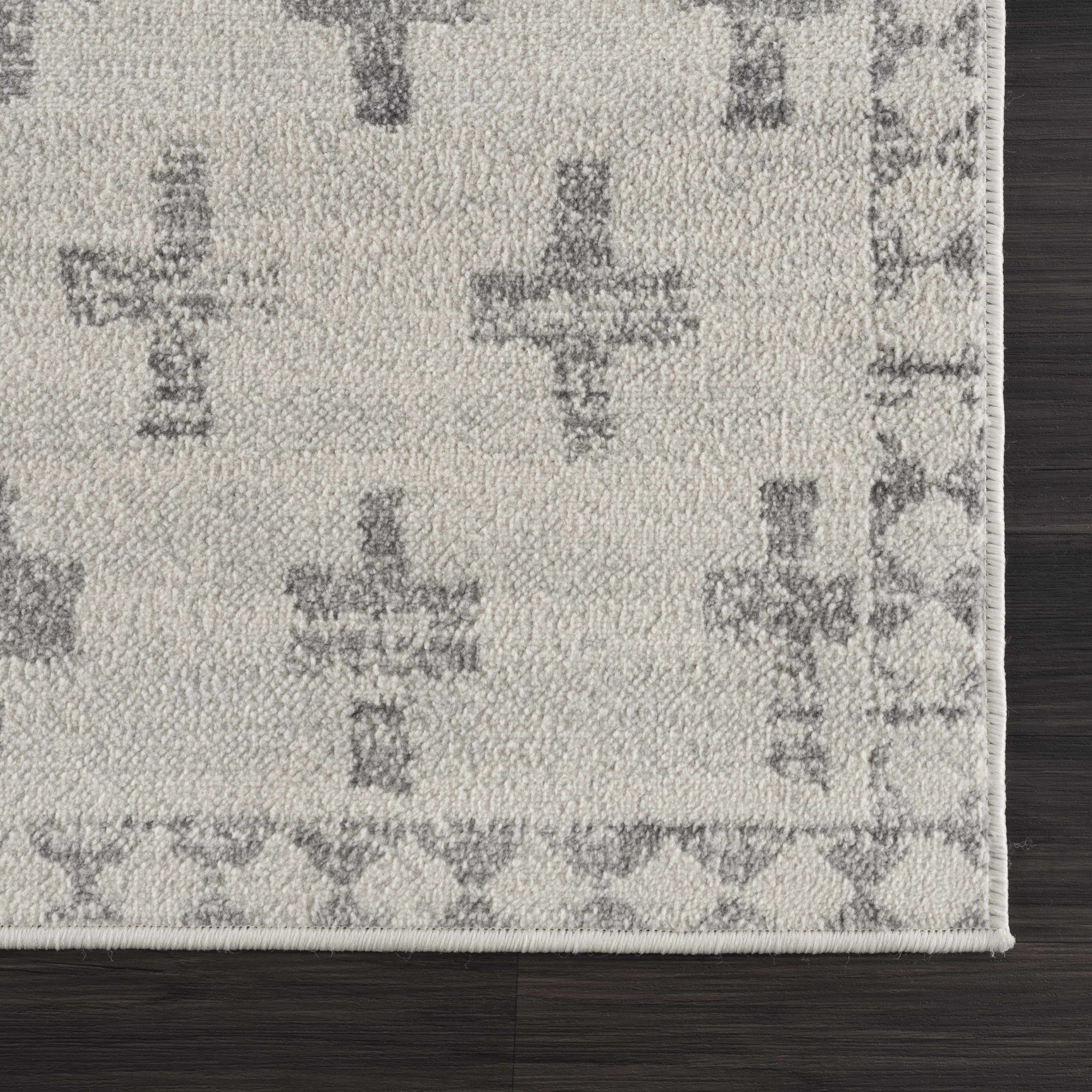Tigris Swiss Cross Ivory&Gray Area Rug - Clearance - Ornate Home