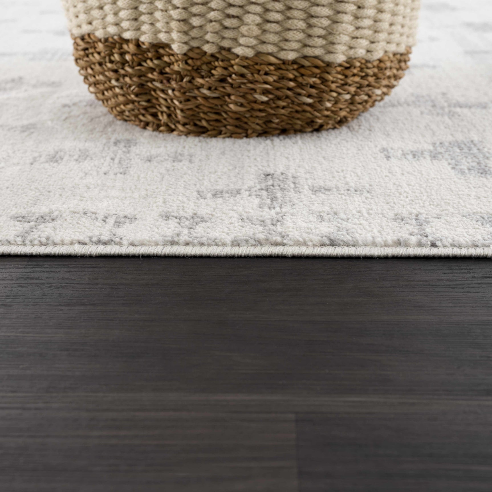 Tigris Swiss Cross Ivory&Gray Area Rug - Ornate Home