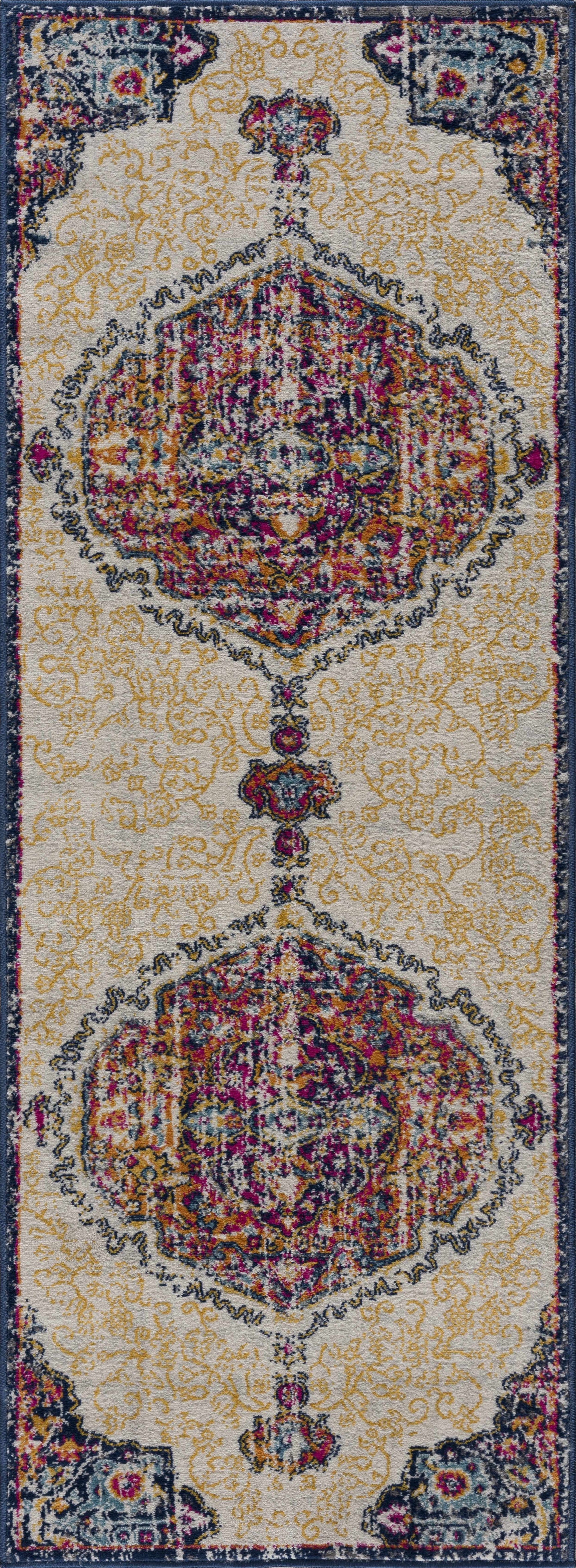 Tigrit Blue & Orange 2300 Area Rug - Clearance - Ornate Home
