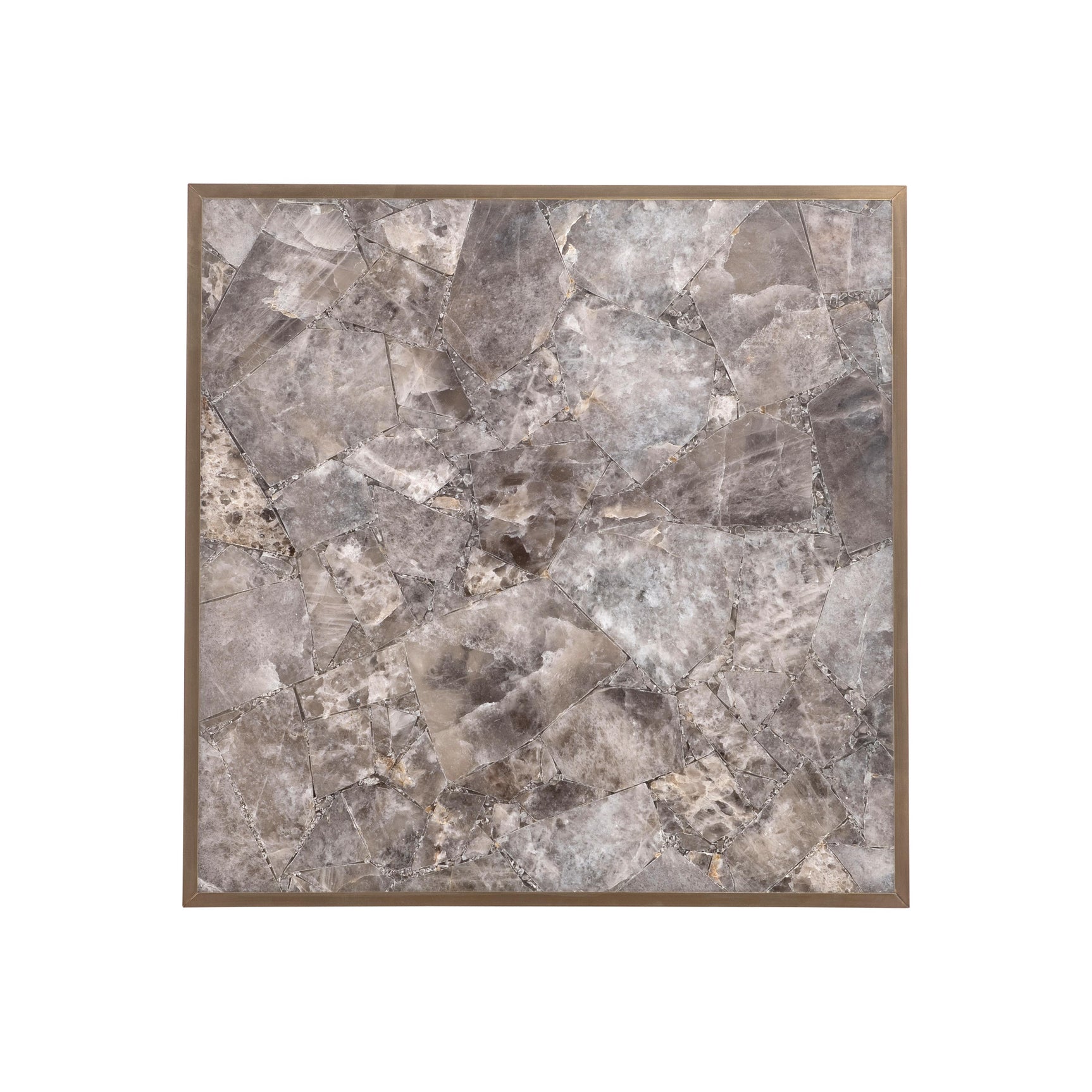 Tildon Smoky/Aged Brass Side Table - Ornate Home