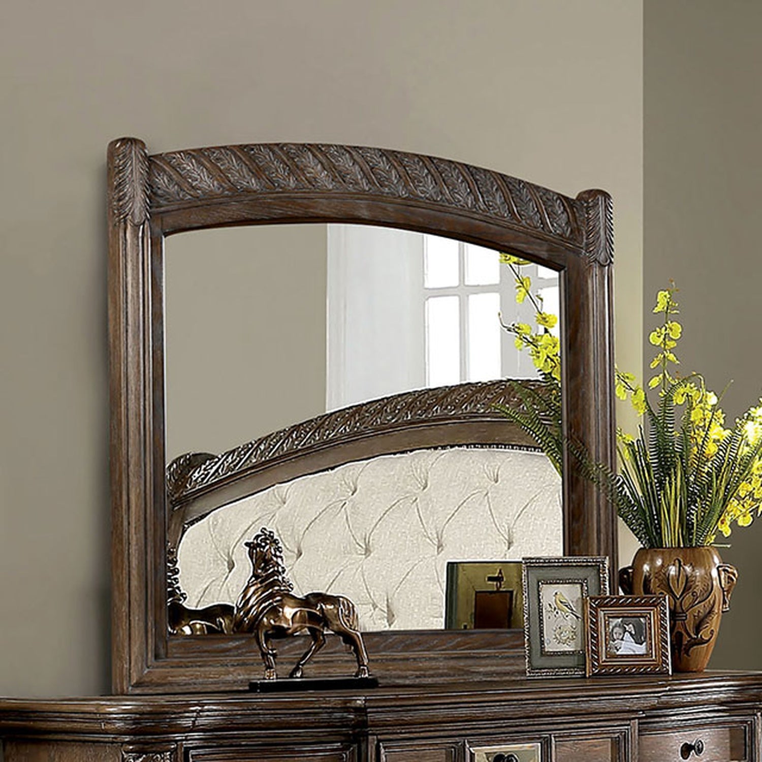 Timandra Rustic Natural Tone Mirror - Ornate Home