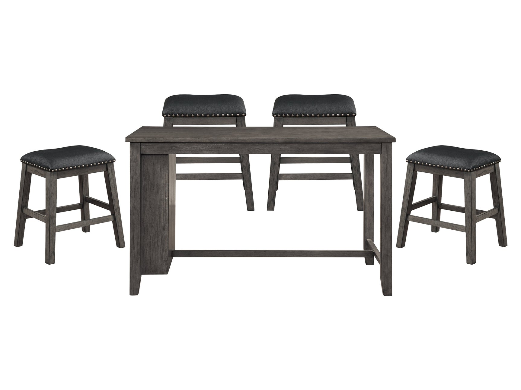 Timbre Gray 5-piece Dining Table Set - Ornate Home