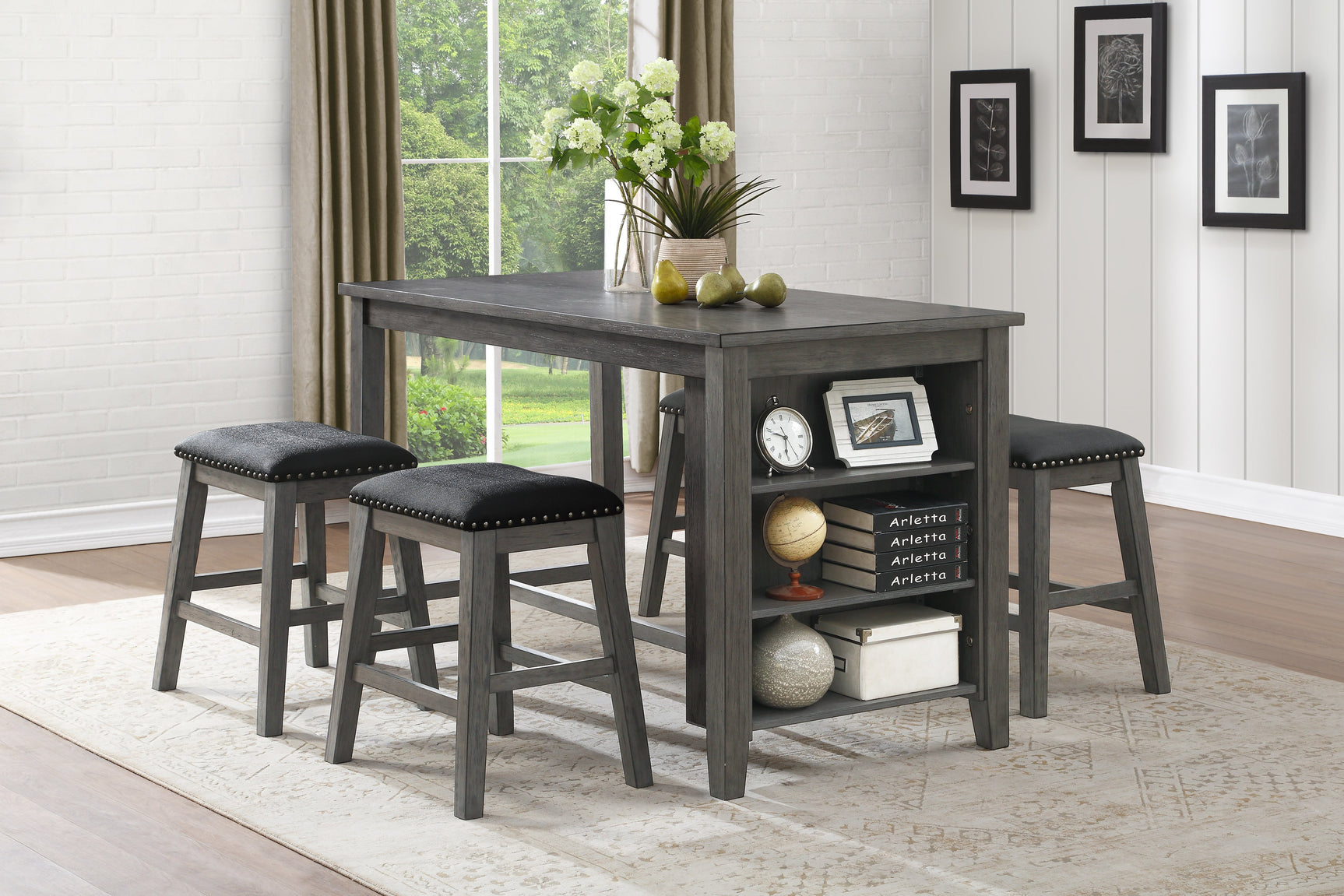 Timbre Gray Counter Height Table - Ornate Home