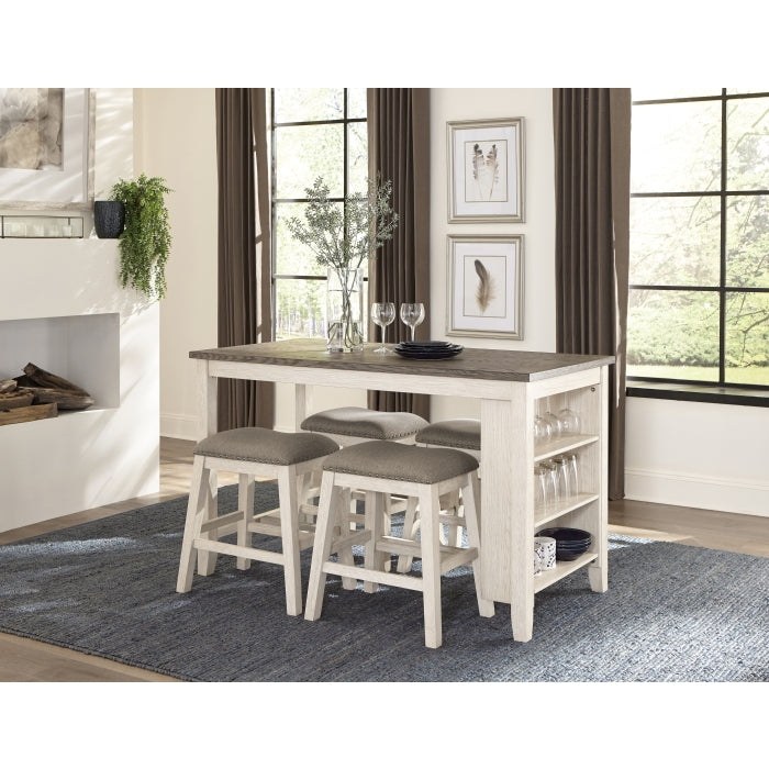 Timbre Whitewash Counter Height Table - Ornate Home