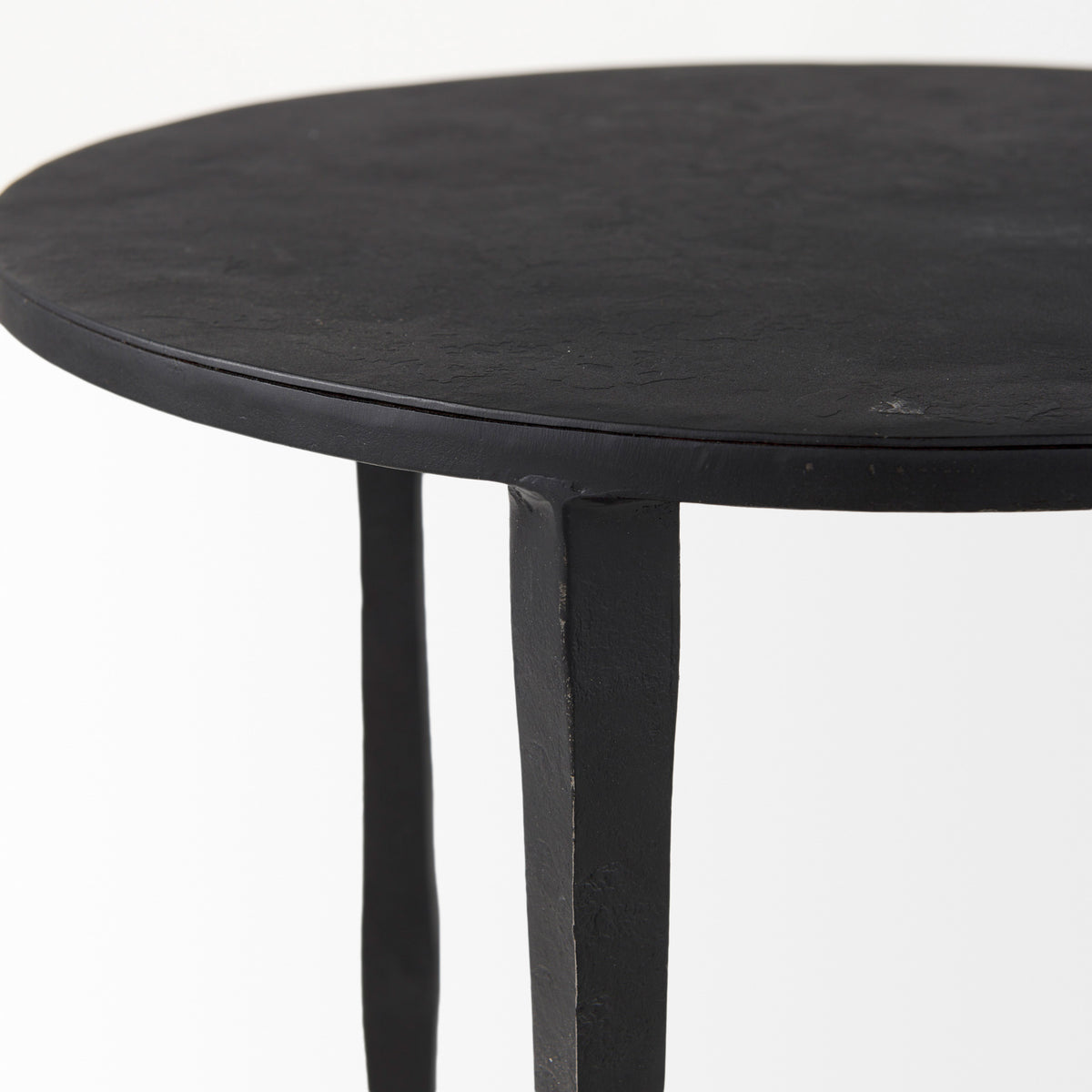 Timothy Black Ebony Iron Side Table - Ornate Home
