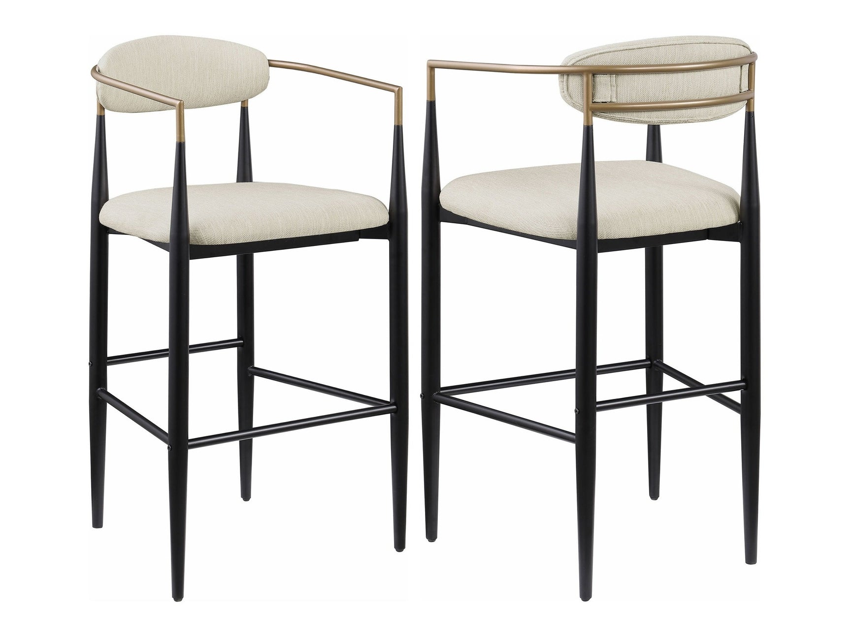 Tina Beige Bar Chair (Set of 2) - Ornate Home