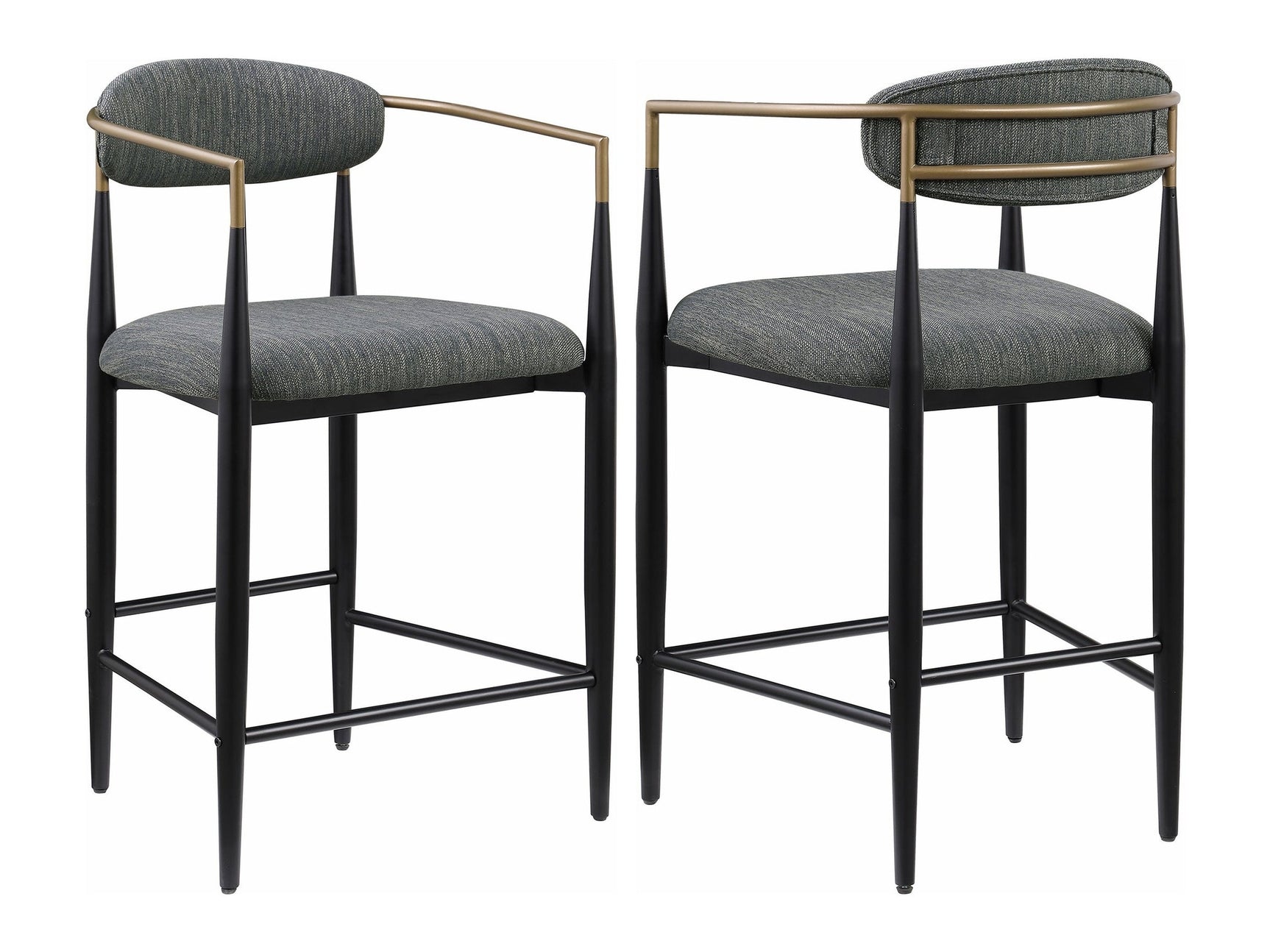 Tina Dark Grey Counter Chair (Set of 2) - Ornate Home